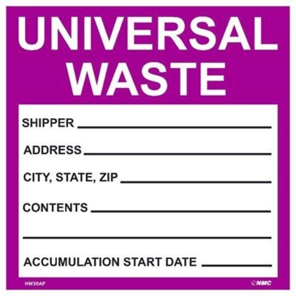 Nmc Universal Waste. HW30AP